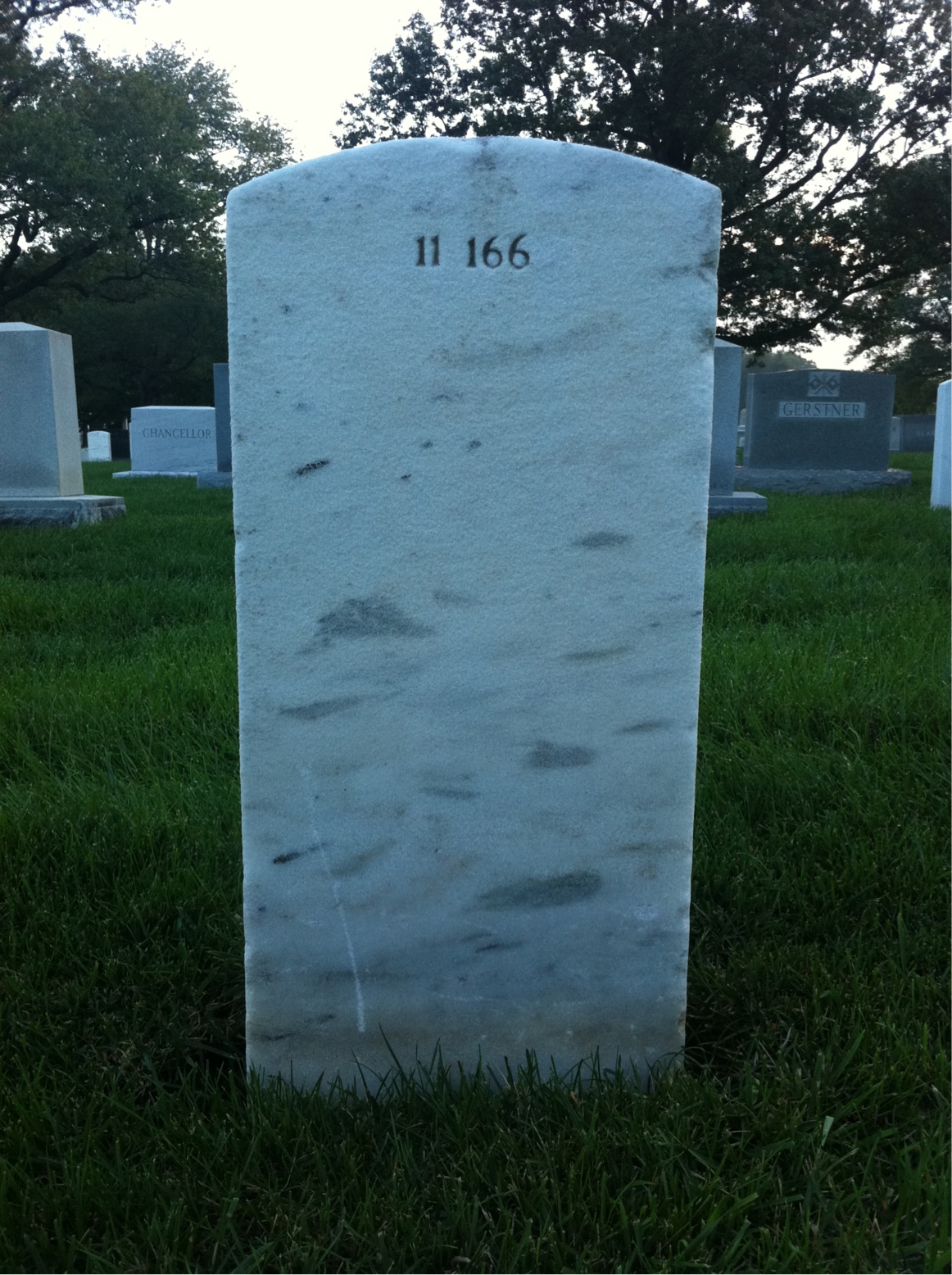 Back of headstone — Verna Miller