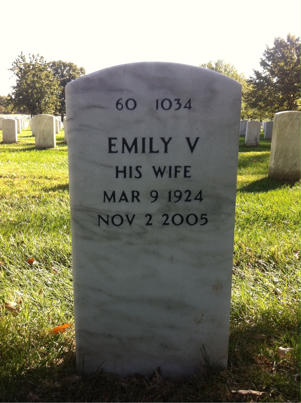 Back of headstone — Raymond Buddington