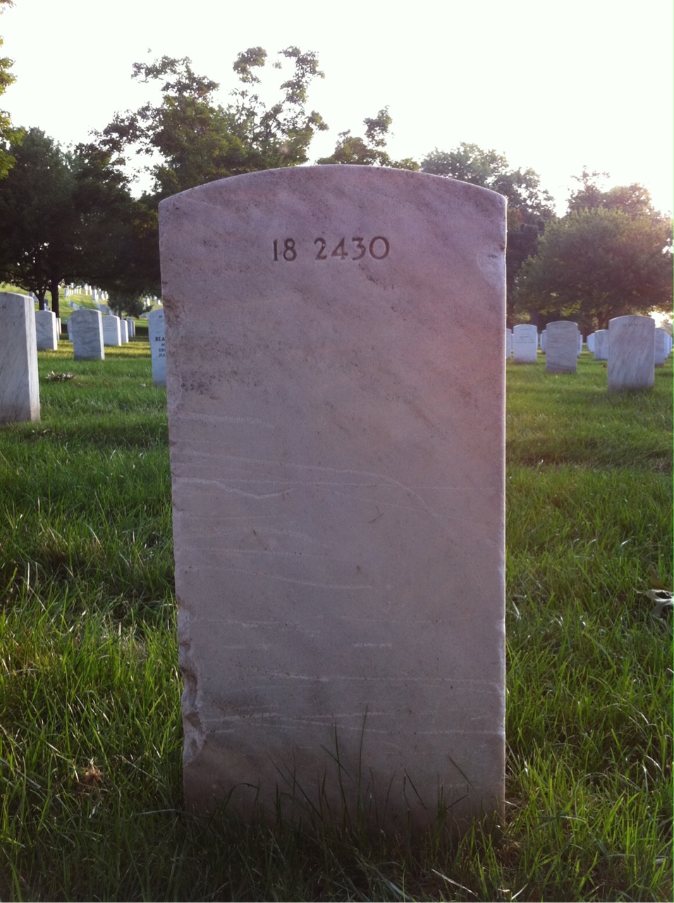 Back of headstone — Ralph Ankersen