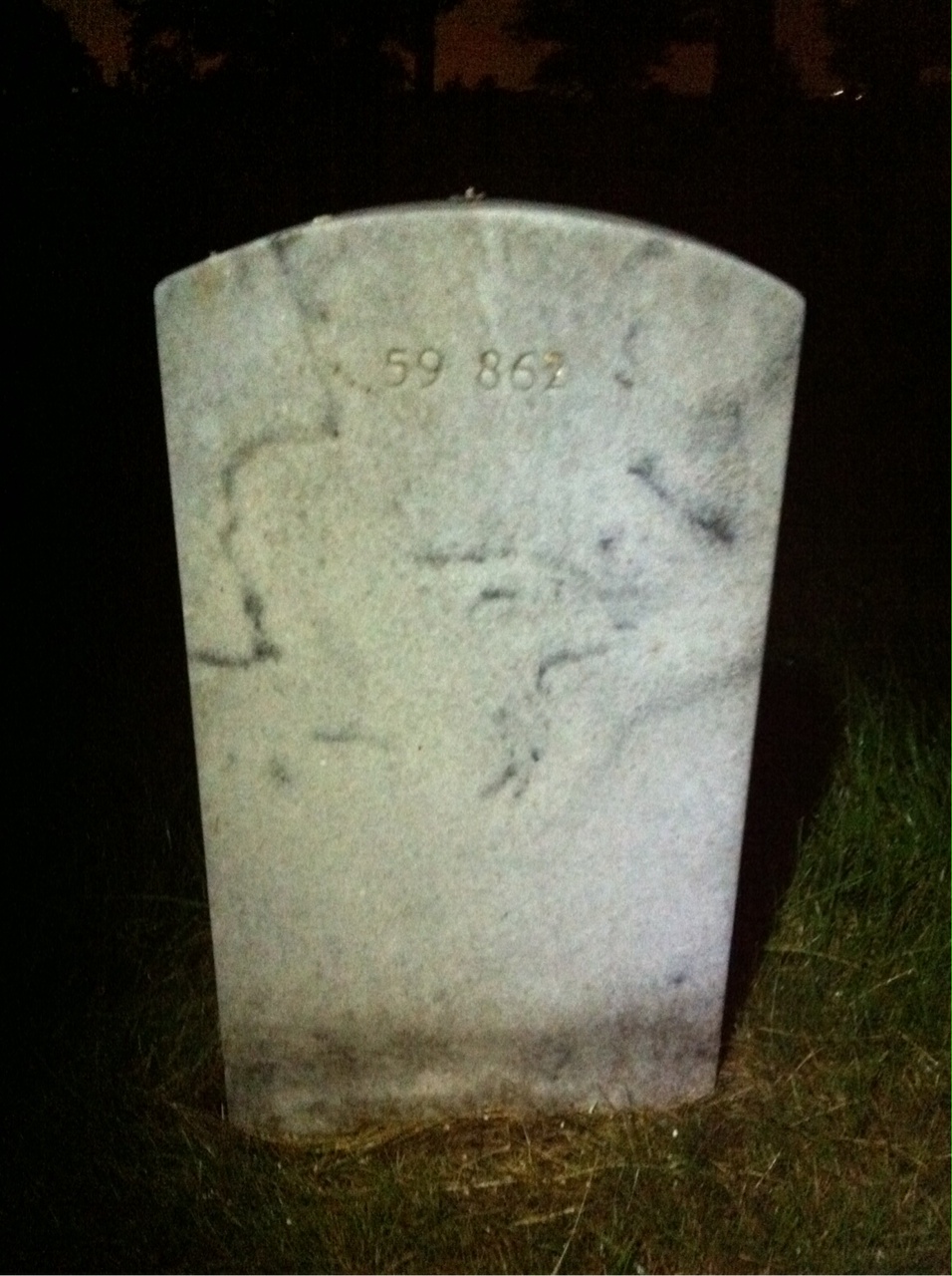 Back of headstone — Ray Arnot
