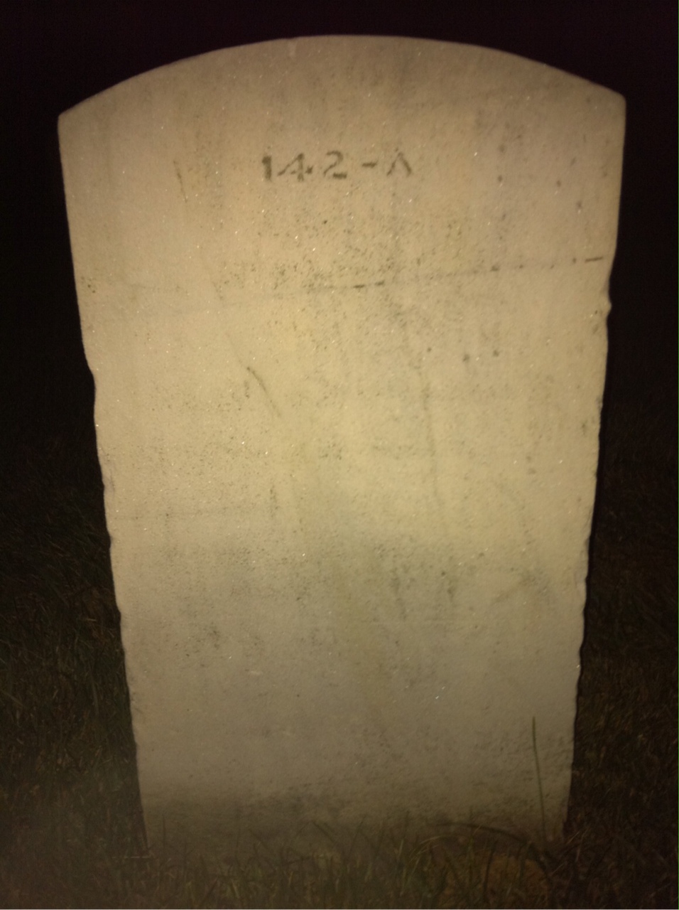 Back of headstone — George Arledge