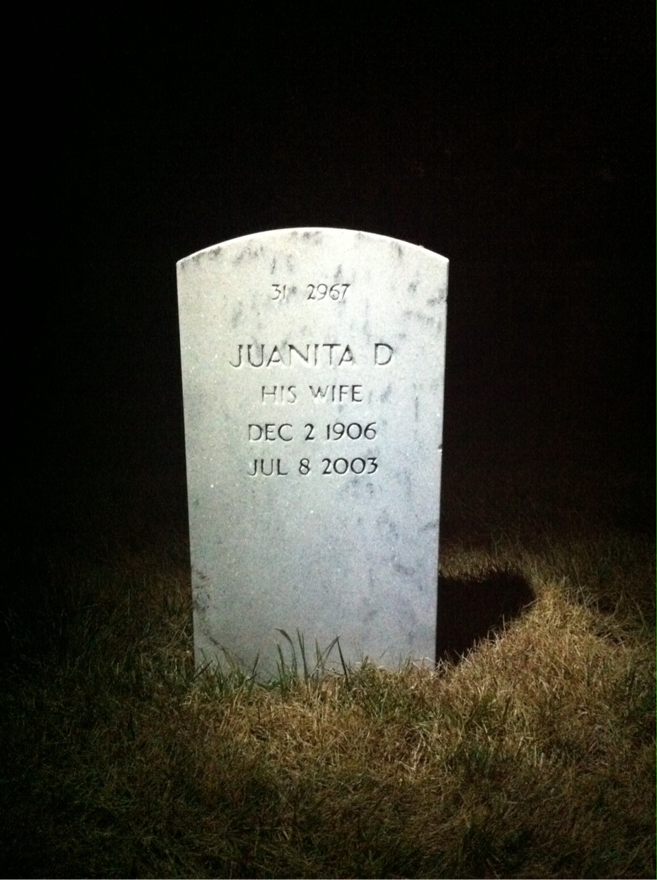 Back of headstone — Rufus Beagles