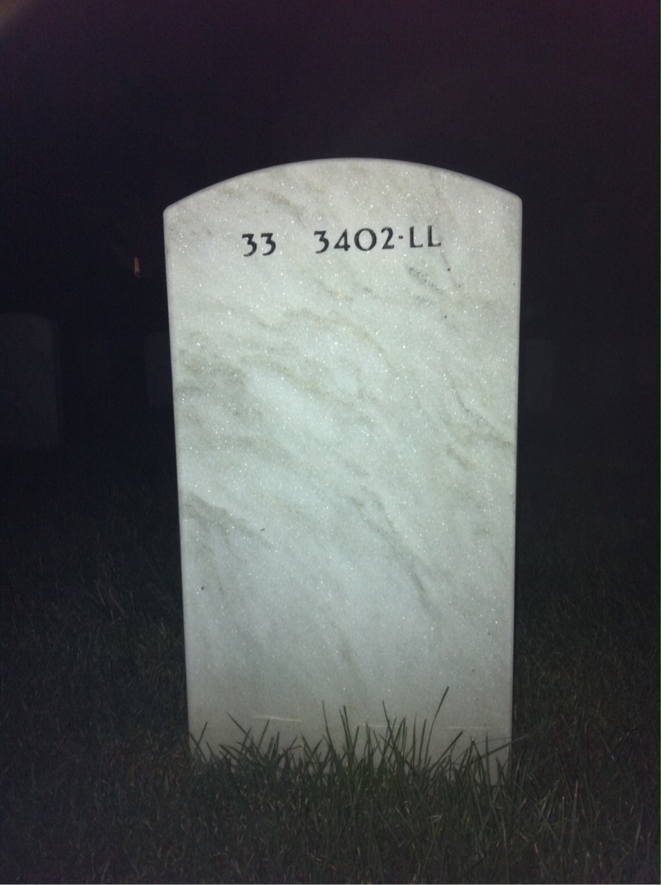 Back of headstone — Peggy Arnold