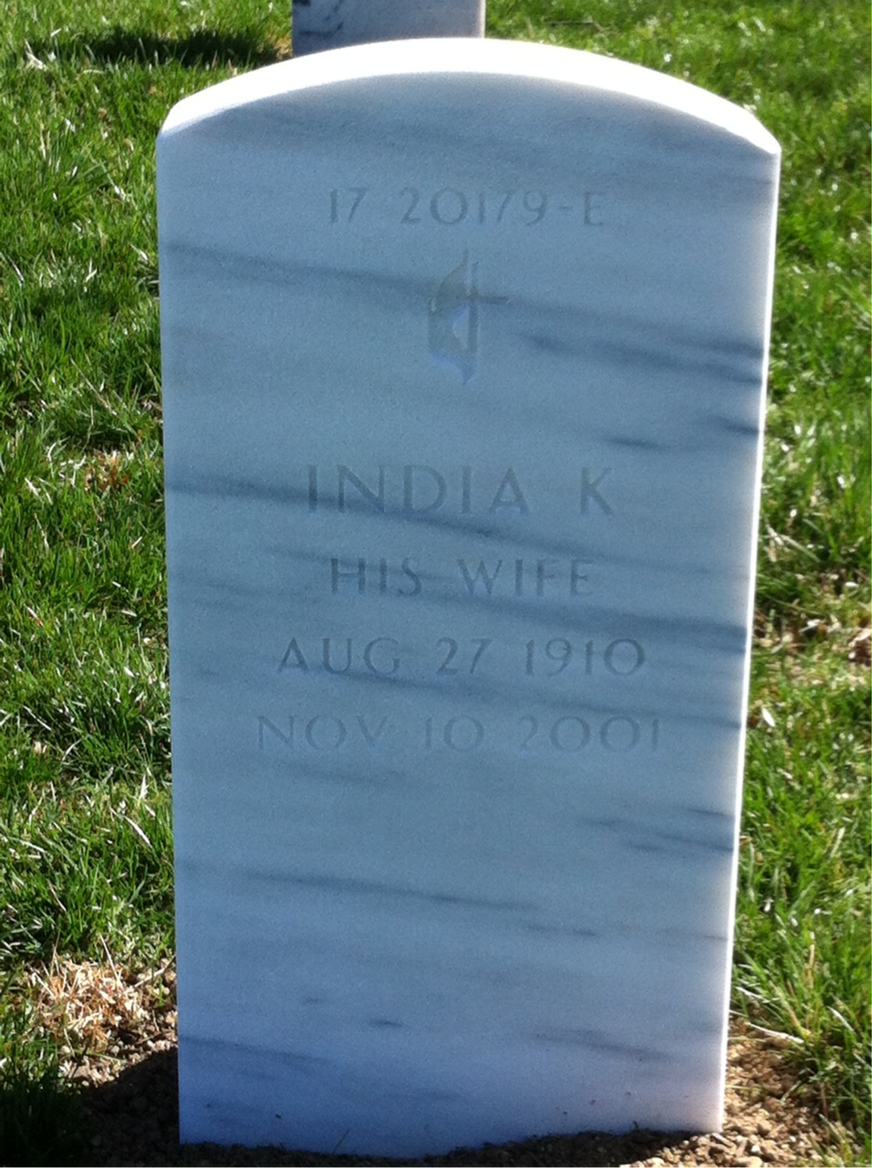 Back of headstone — Ivan Price