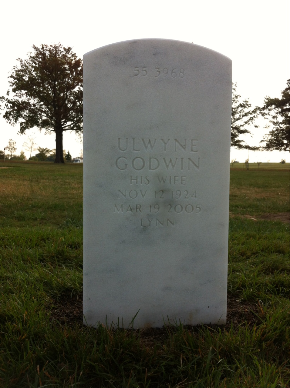 Back of headstone — Walter Mellor