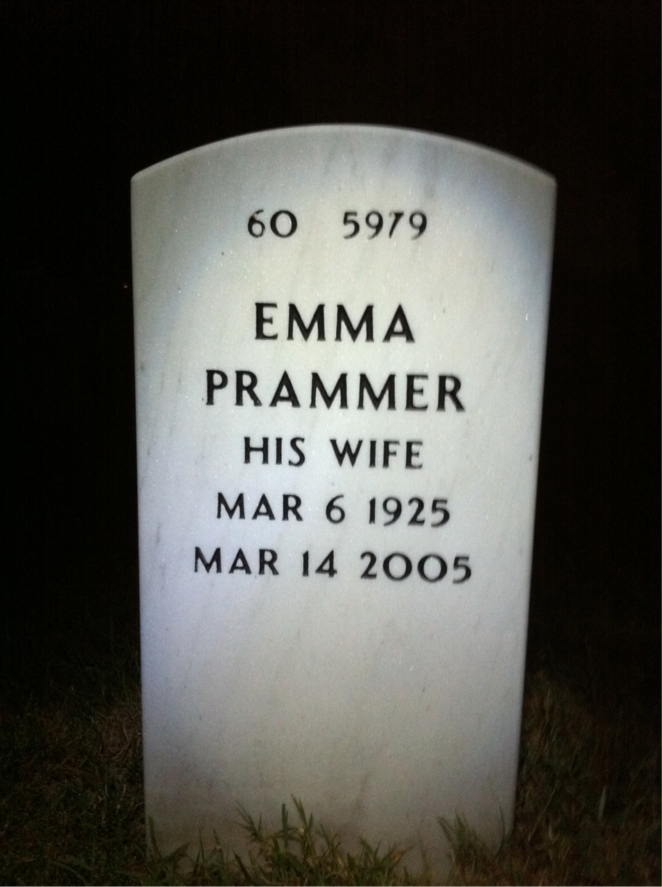 Back of headstone — Robert Plowman