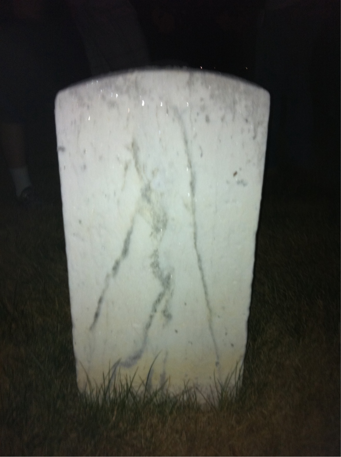 Back of headstone — Pelley Almond