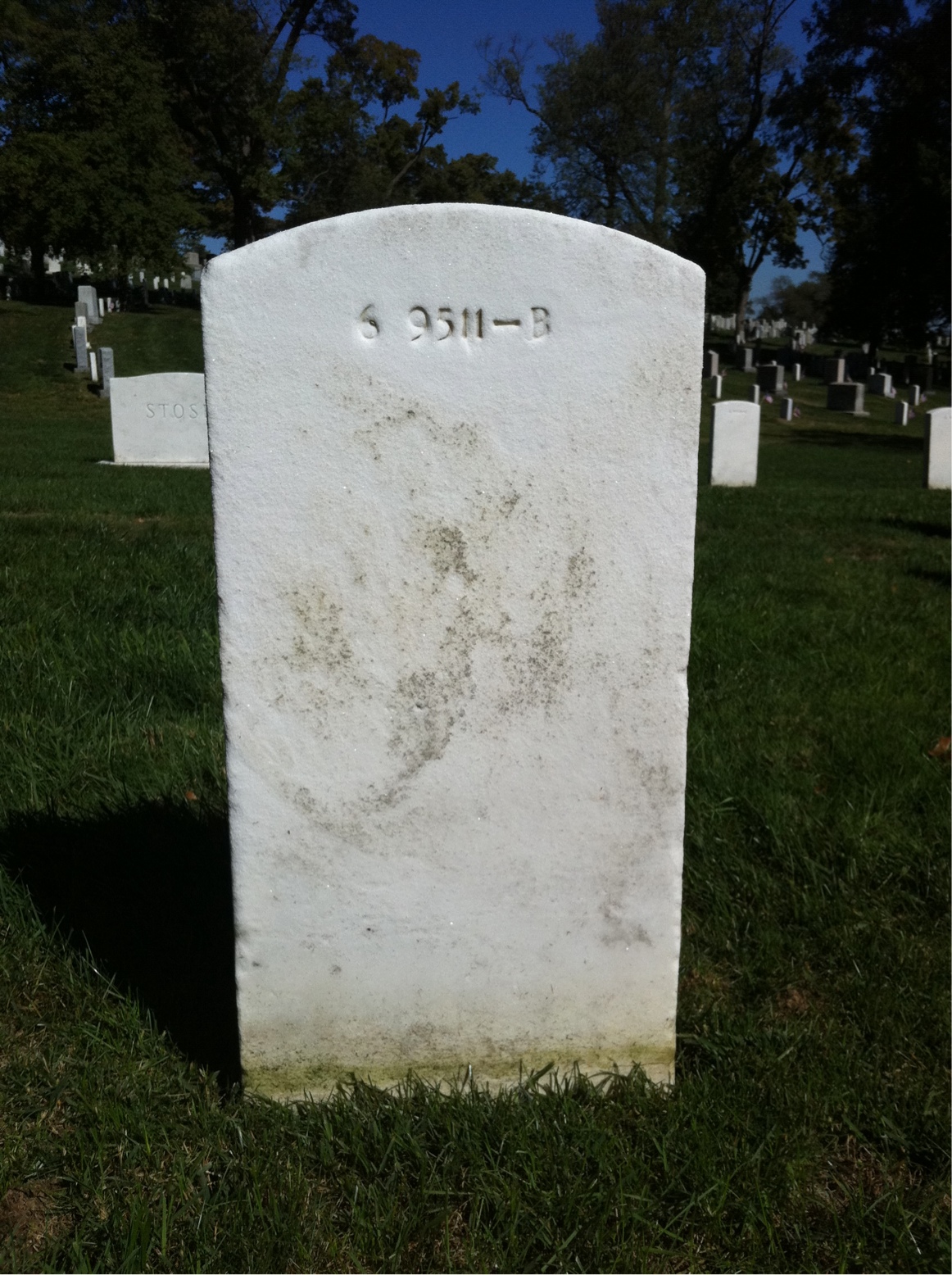 Back of headstone — William Wetzel