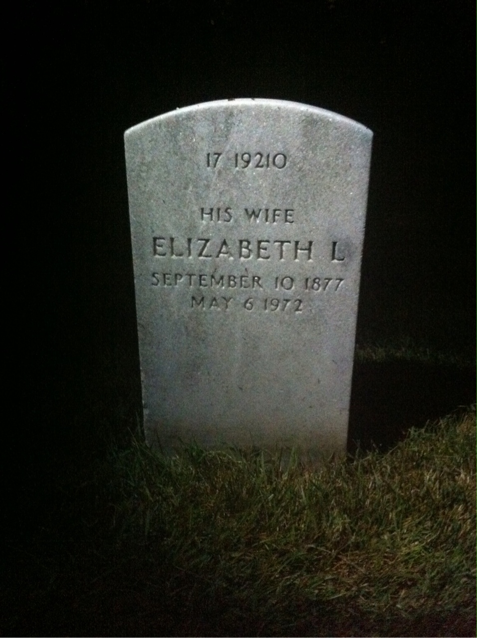 Back of headstone — James Amiss
