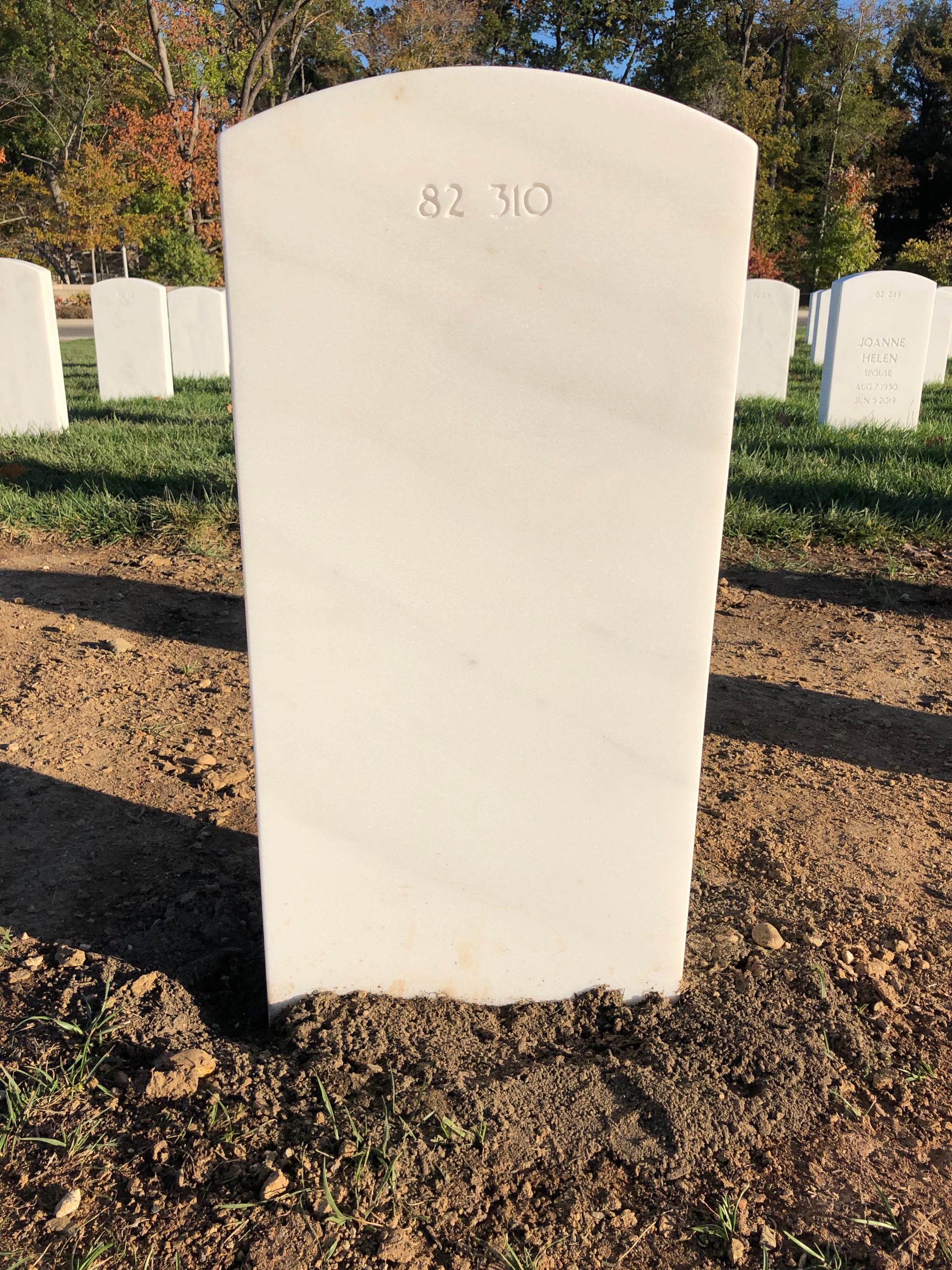 Back of headstone — Thomas Eugene Farewell