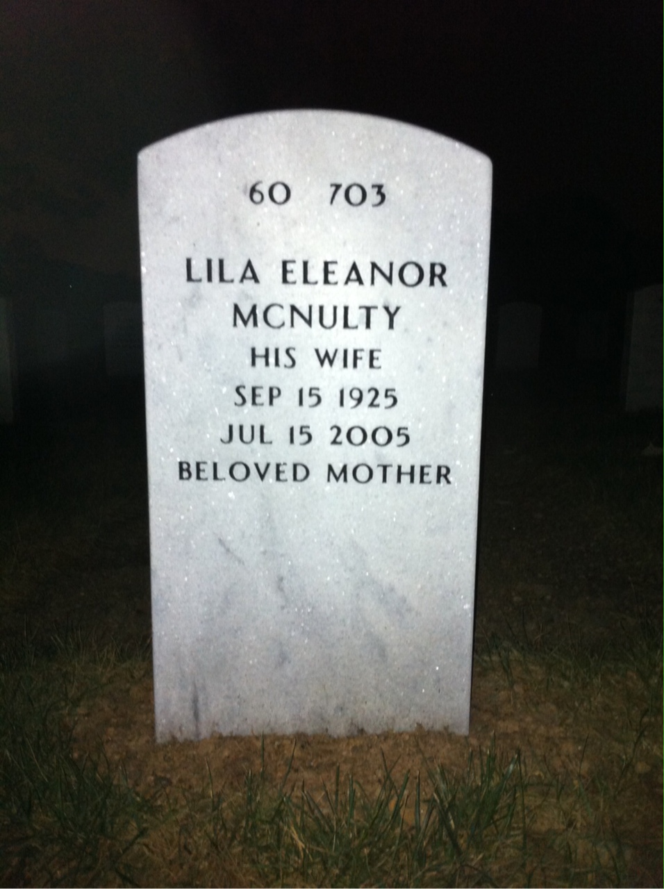 Back of headstone — Stanley Stascavage