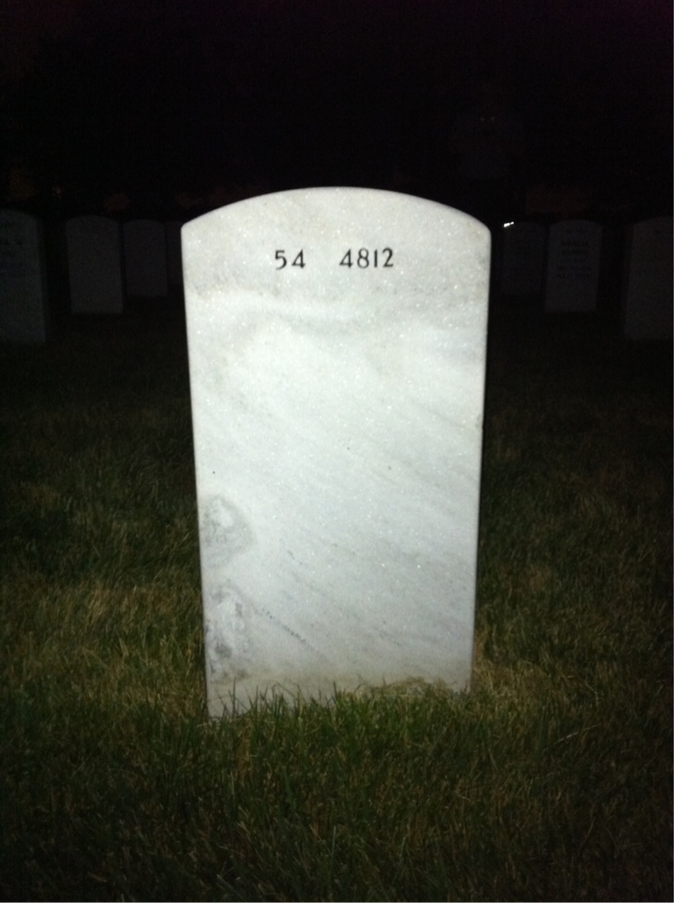 Back of headstone — James Pugh