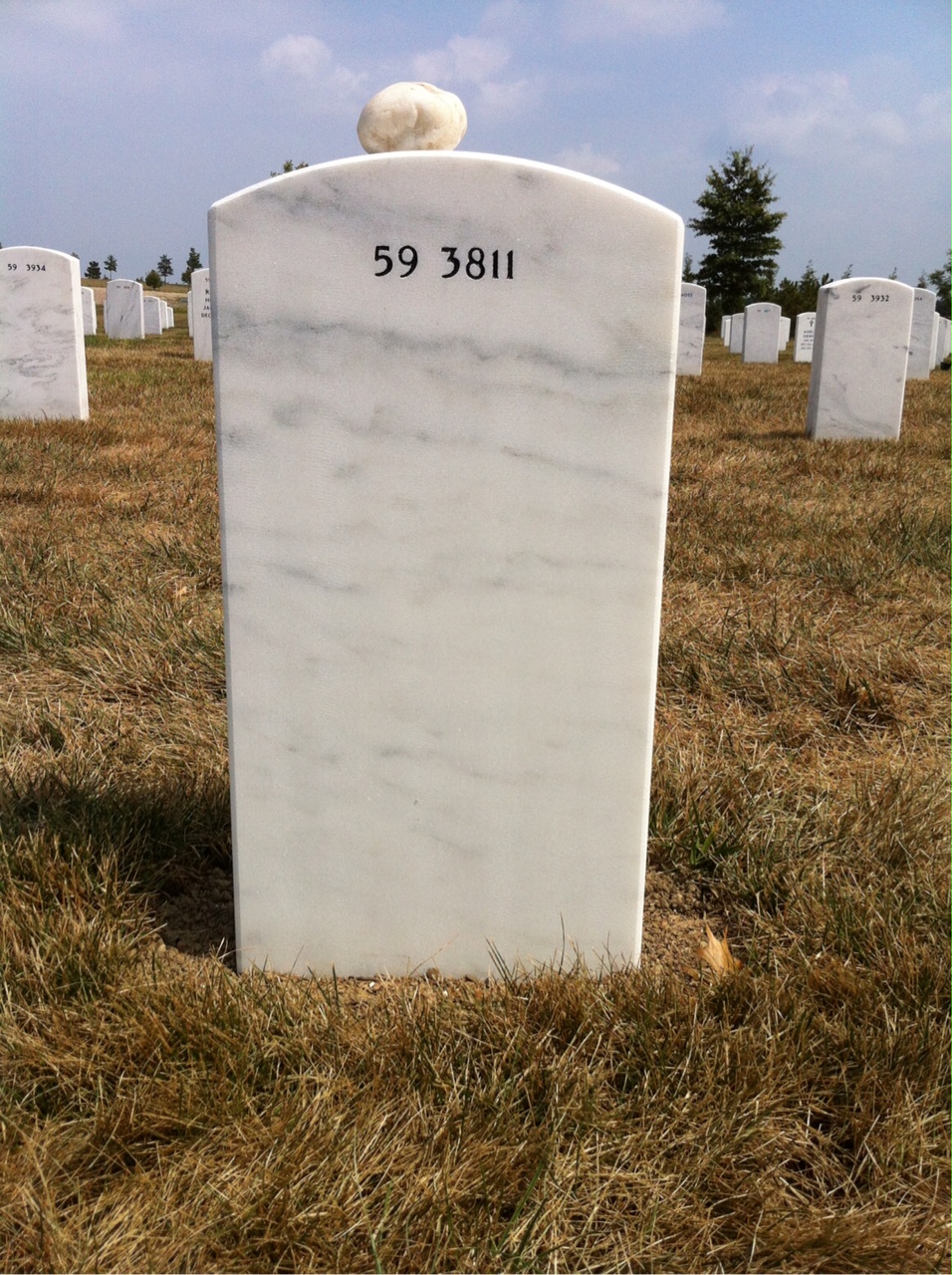 Back of headstone — Harry Haigood