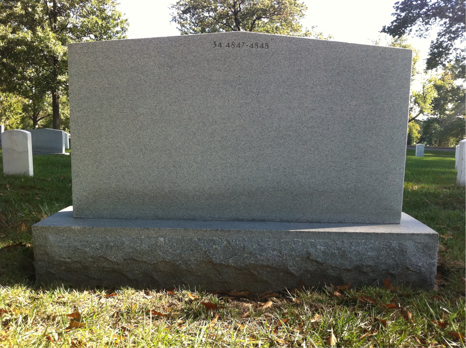 Back of headstone — Robert Baer