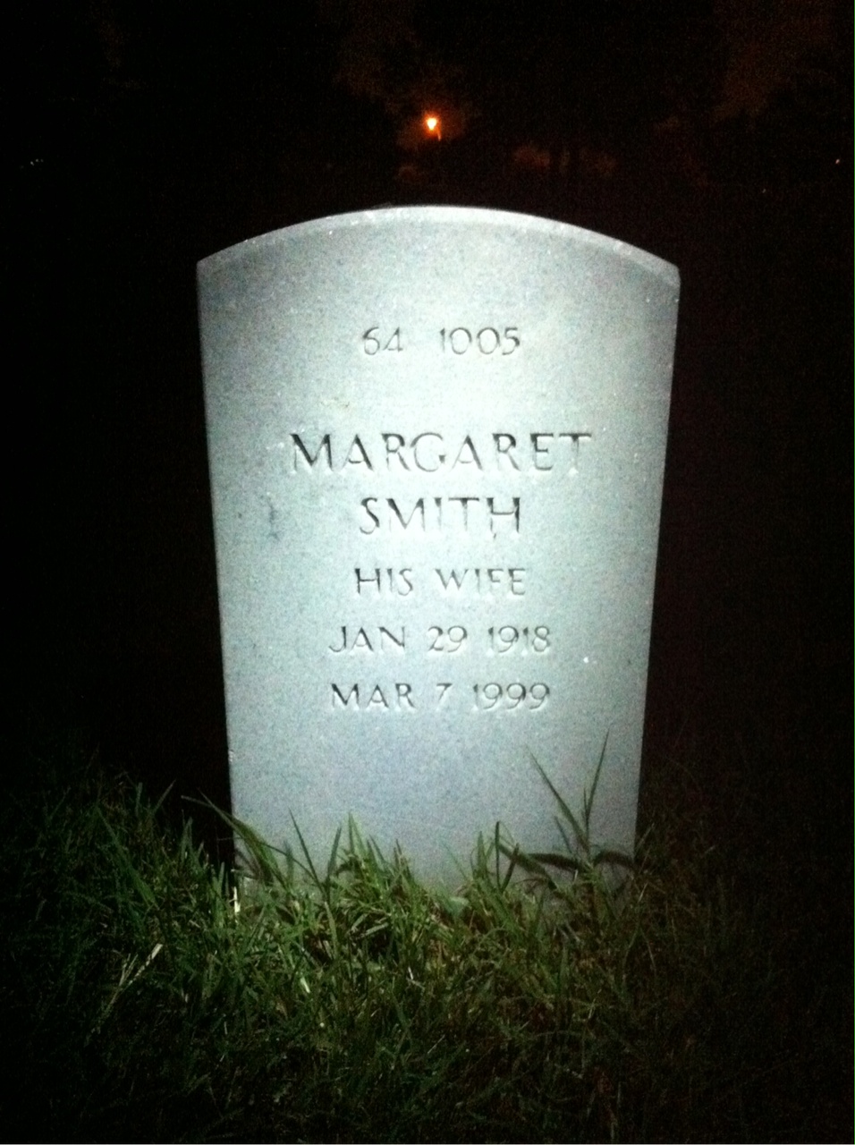Back of headstone — Lee Baker