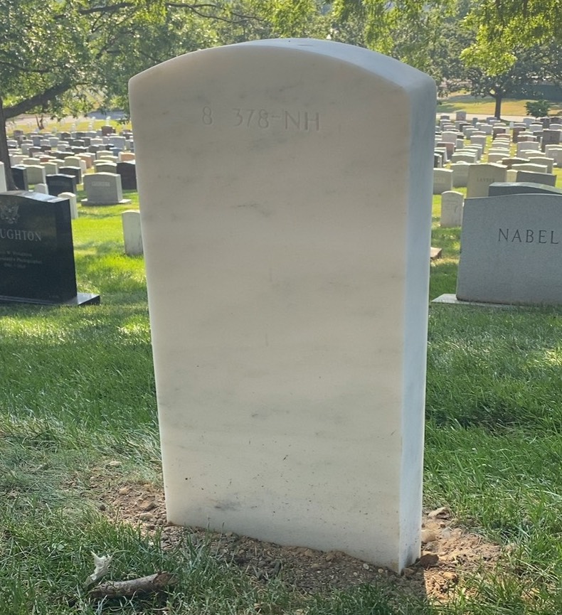 Back of headstone — Jon Musser