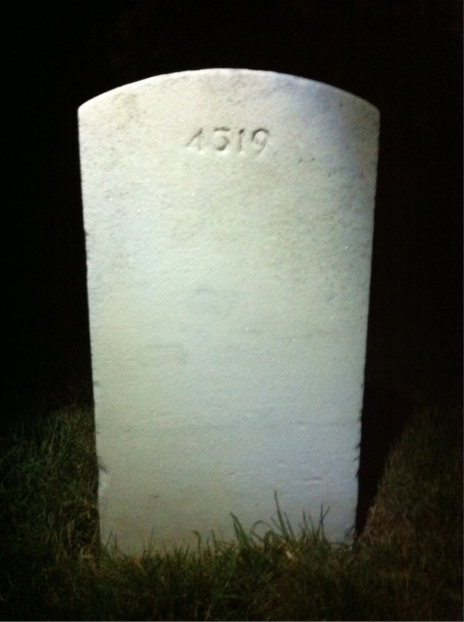 Back of headstone — James Moran