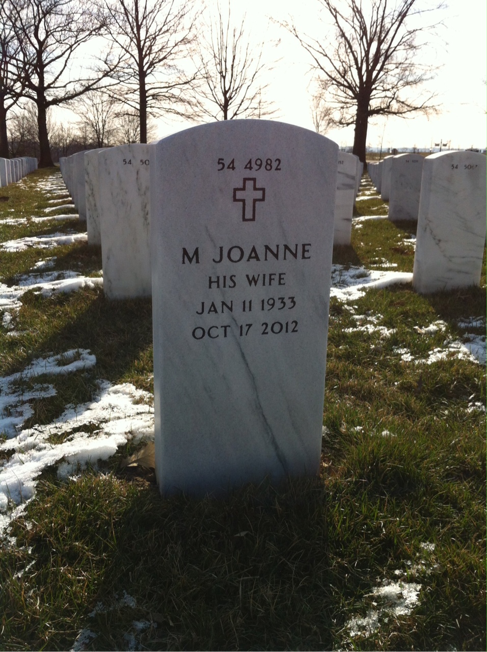 Back of headstone — Harold Carty
