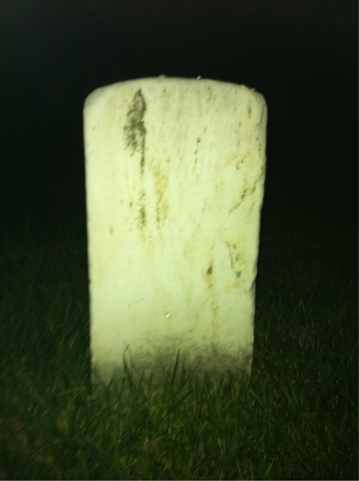 Back of headstone — Hiram Boytz