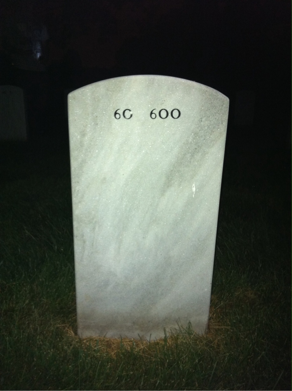 Back of headstone — George Shaw