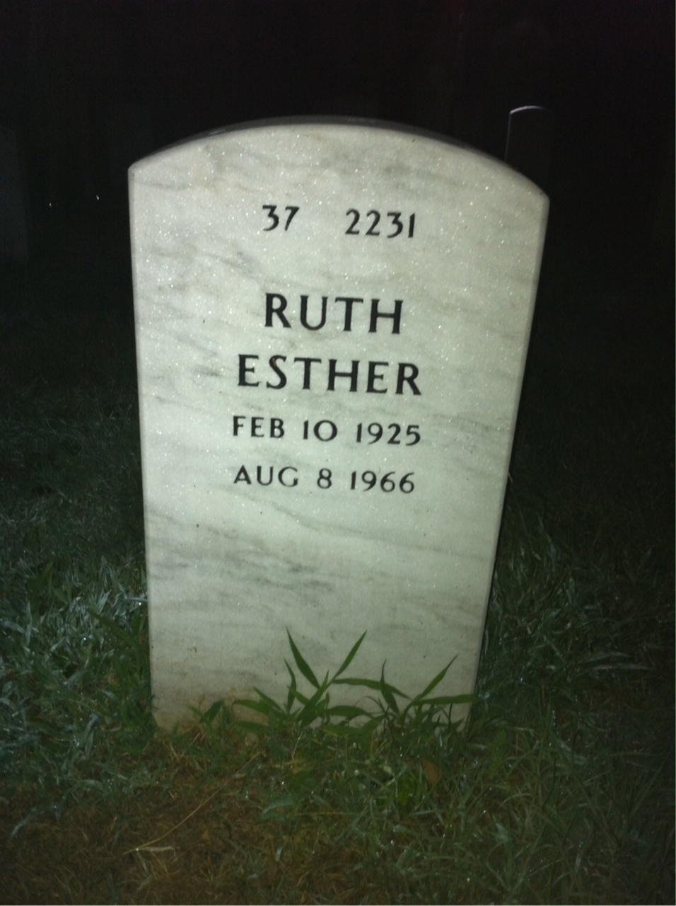 Back of headstone — William Benton