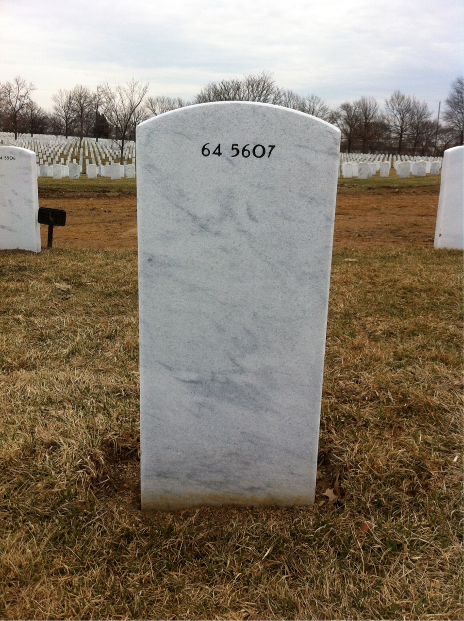 Back of headstone — Luke Gaines Parker