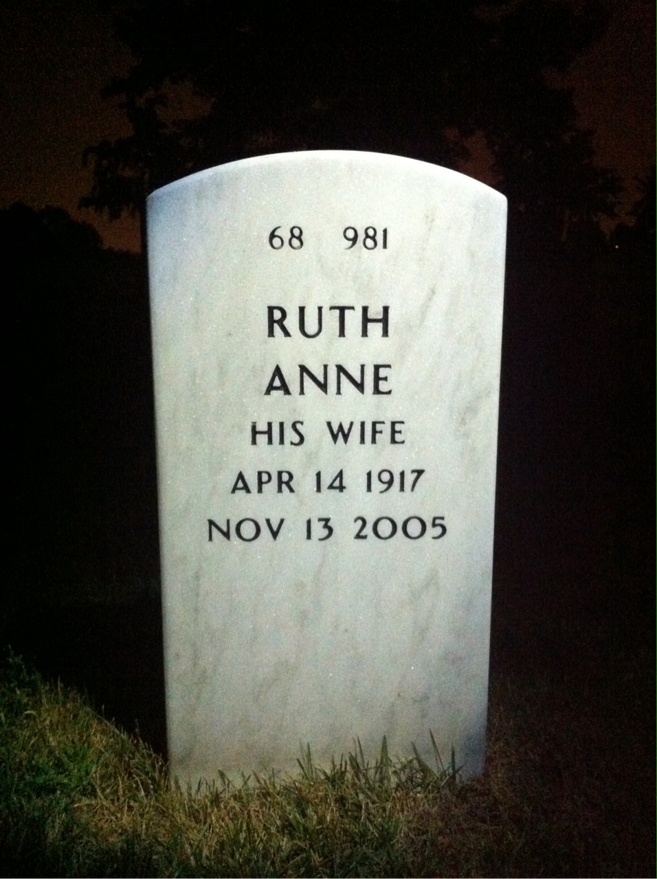 Back of headstone — Edward Harrell
