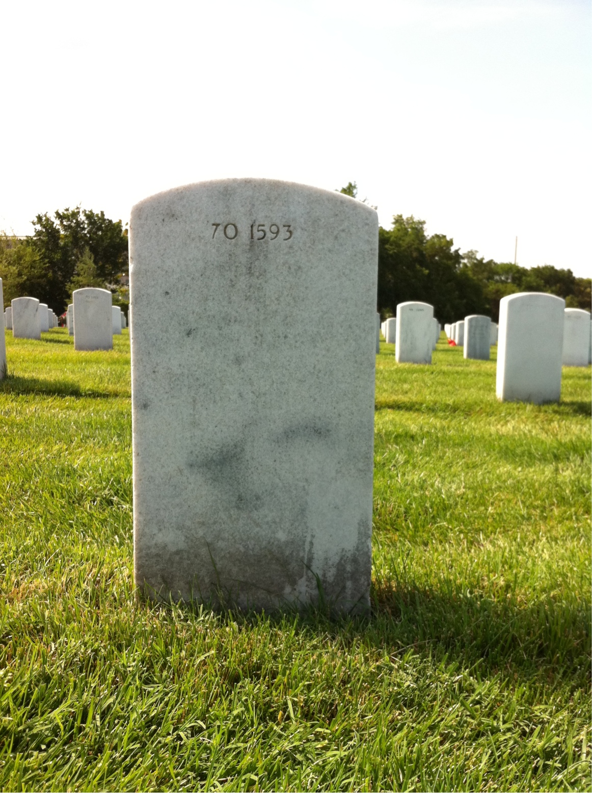 Back of headstone — Betty Morris