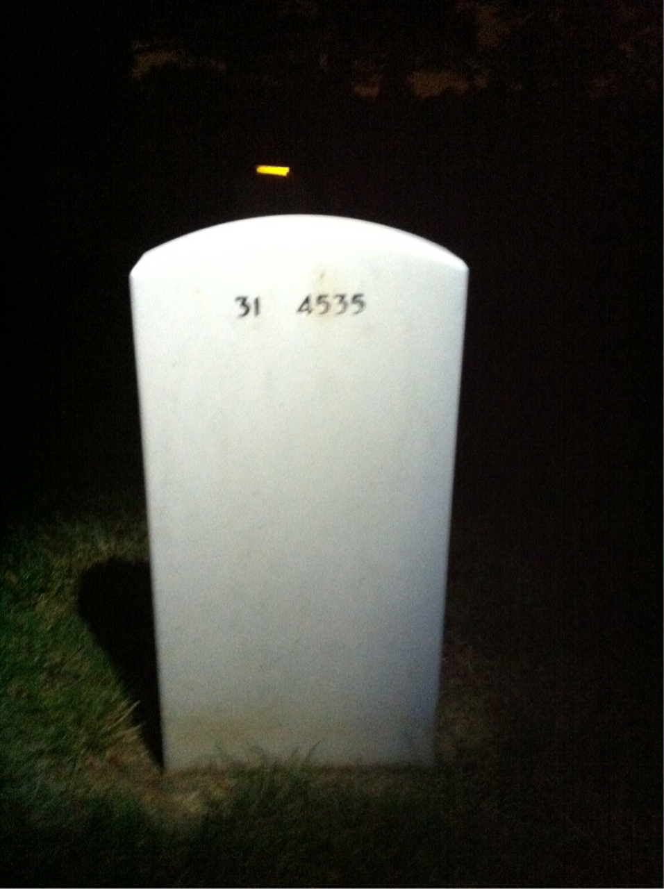 Back of headstone — Thomas A Mcdonough