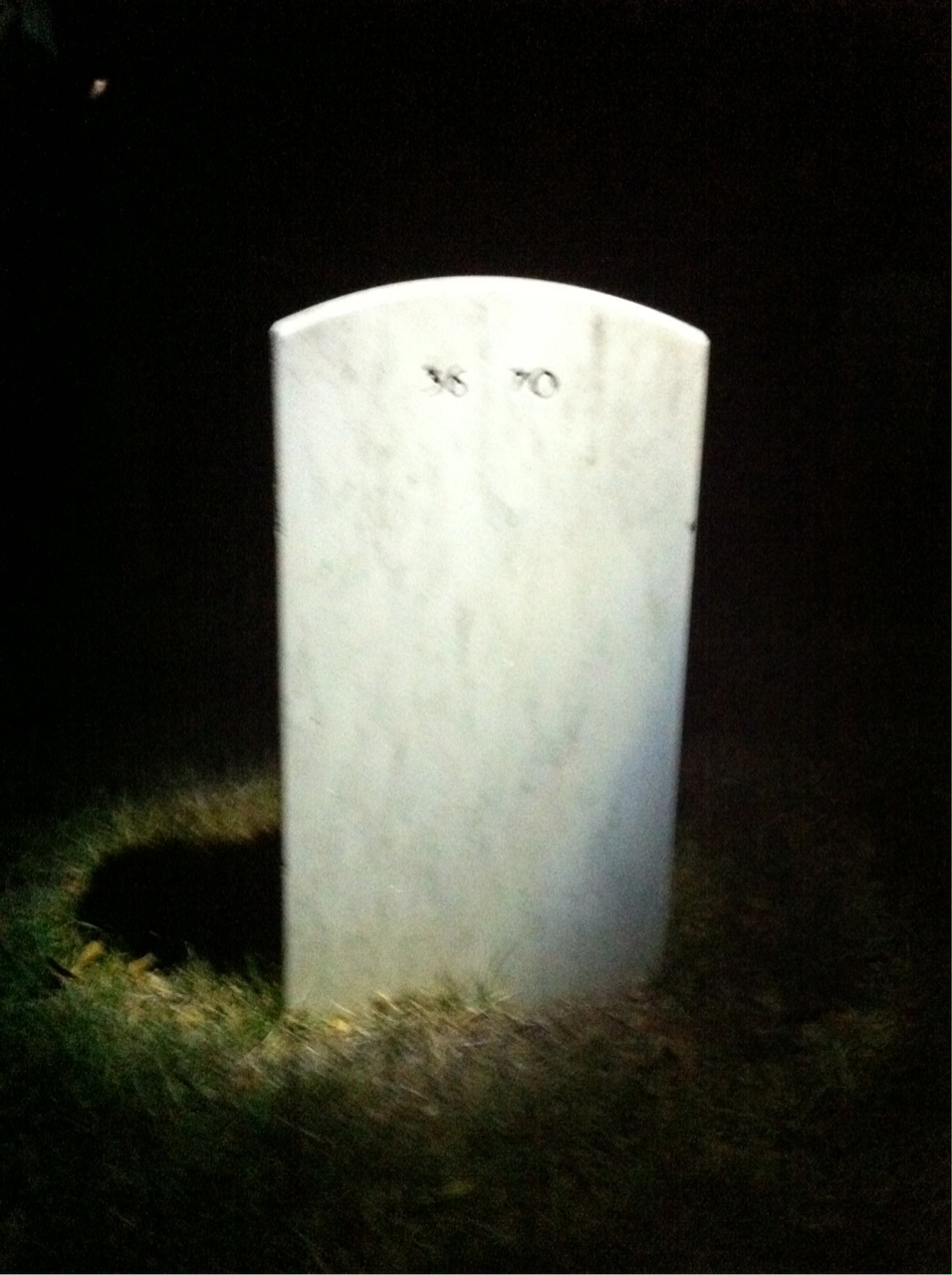 Back of headstone — James Ayers