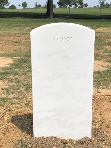 Back of headstone — Thomas J Bowen