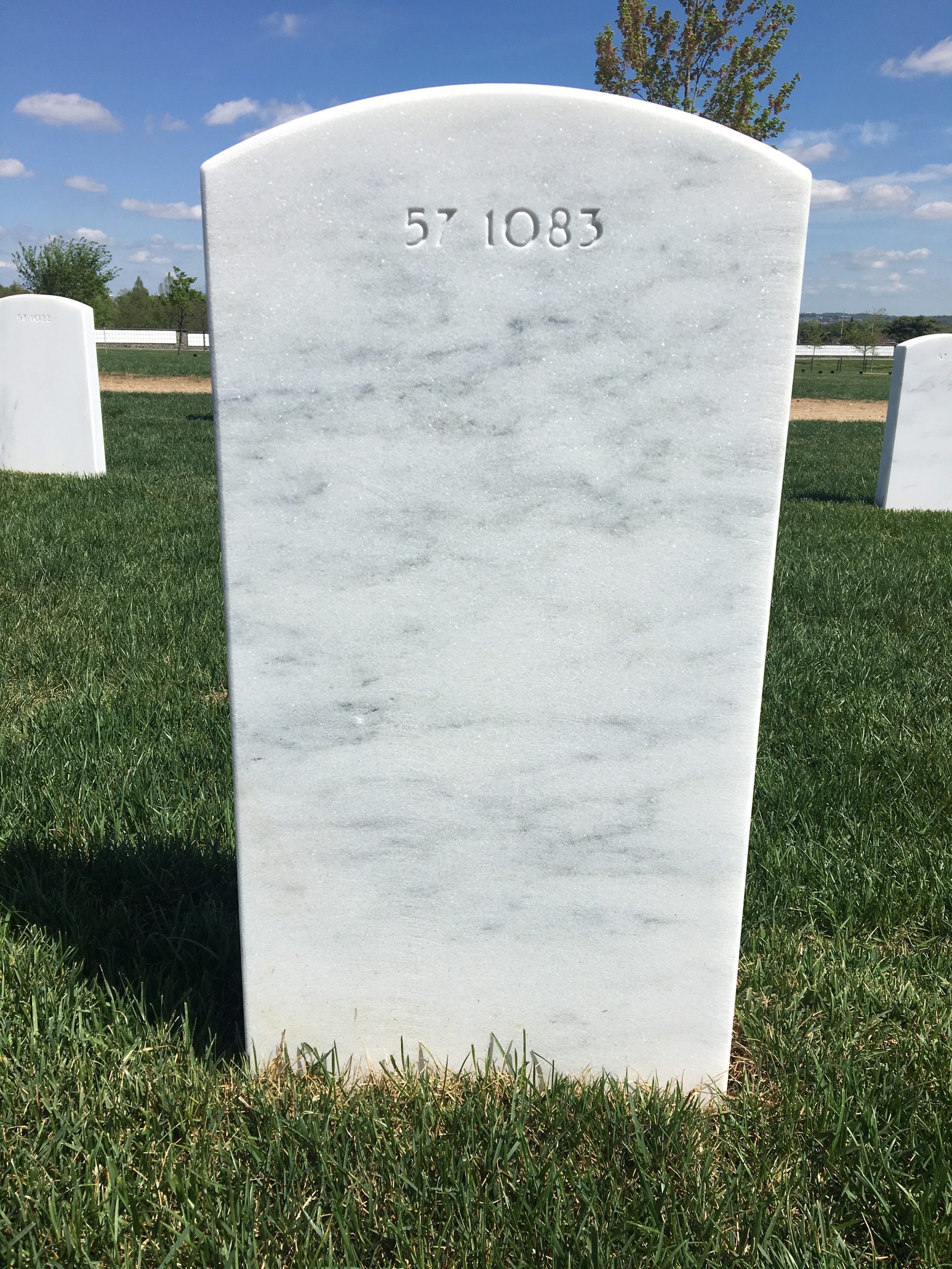 Back of headstone — Matthew Samuel Duesbery