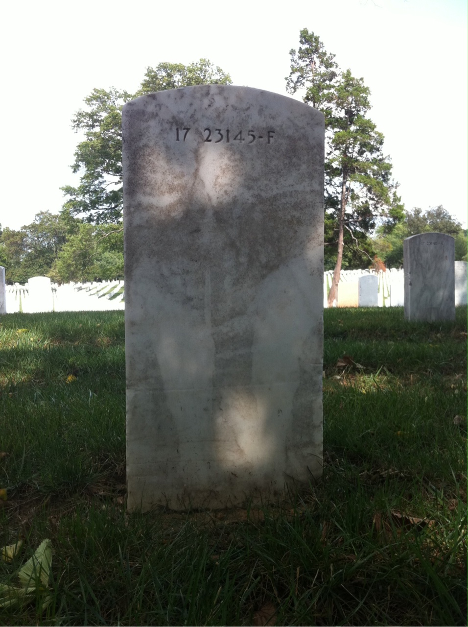 Back of headstone — John E Griesemer