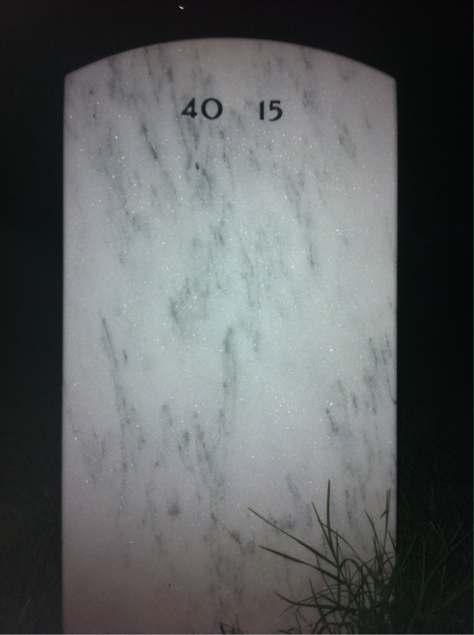 Back of headstone — Thomas Coldwell
