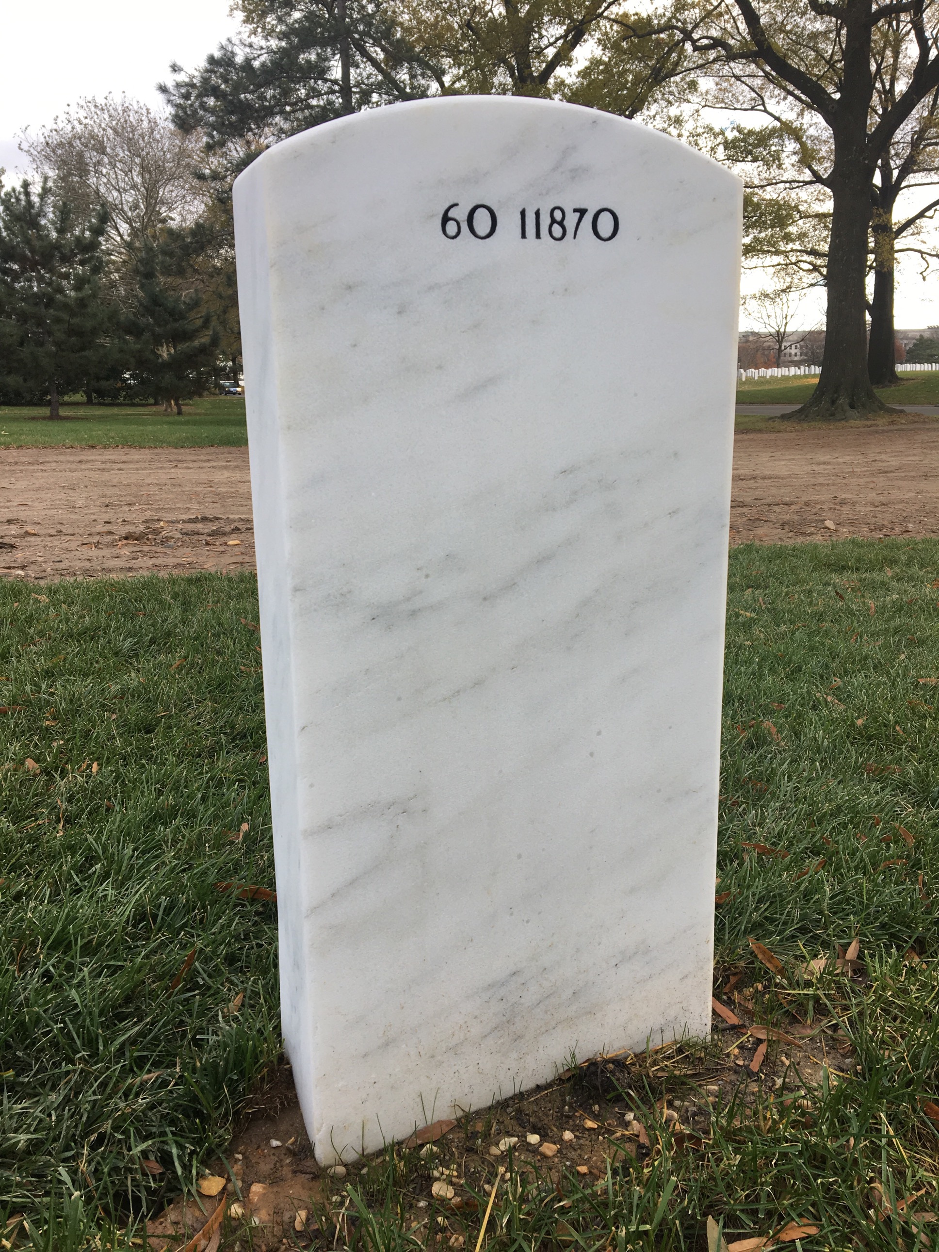 Back of headstone — Curtis Ballard