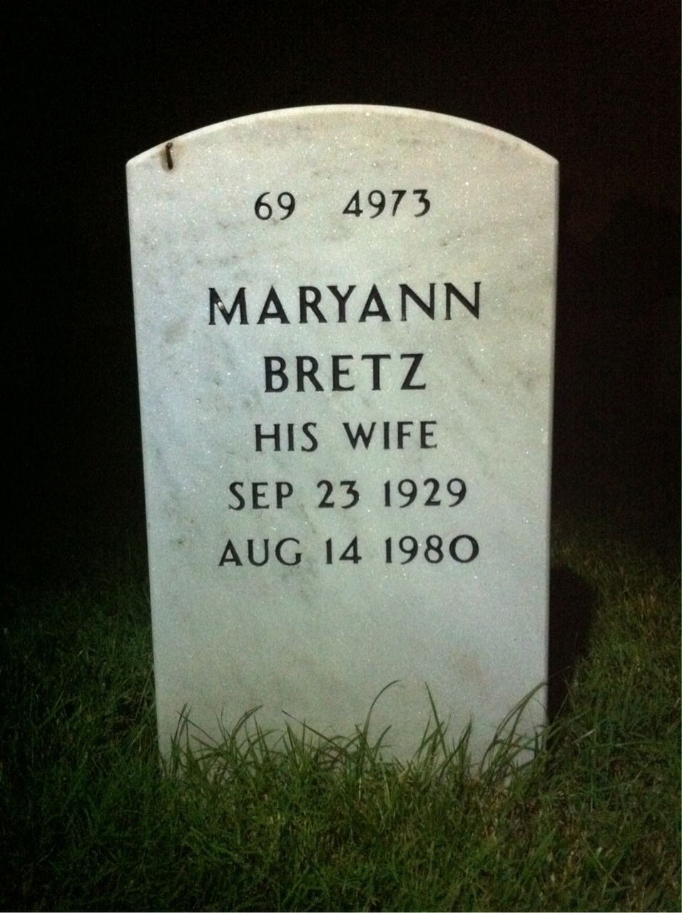 Back of headstone — Albert May