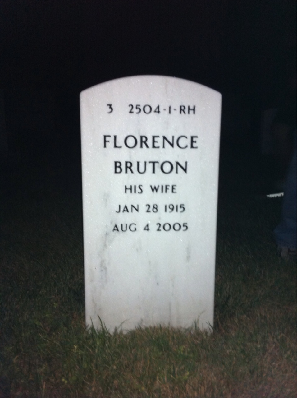 Back of headstone — Donald Mcpheron