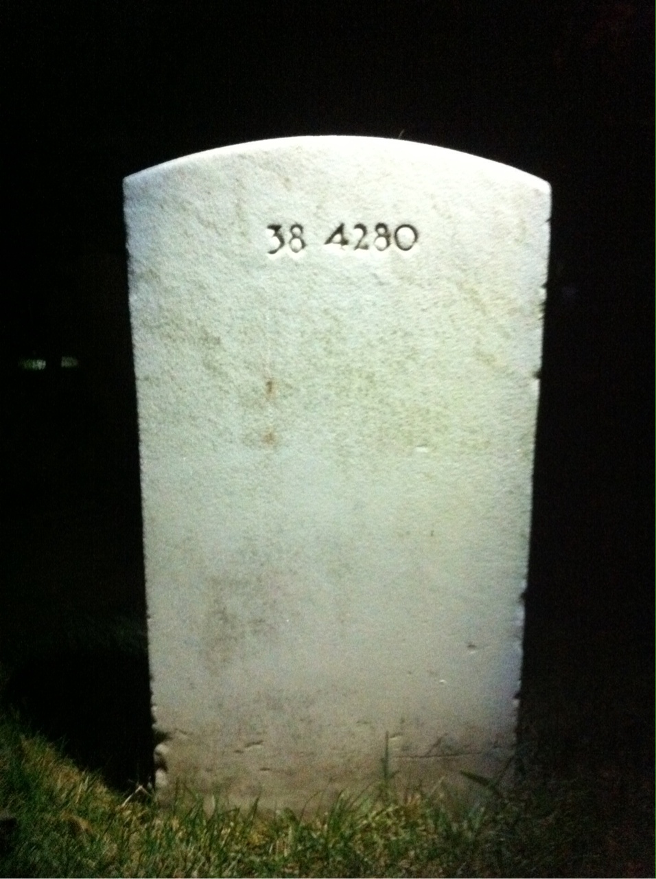 Back of headstone — William Miller
