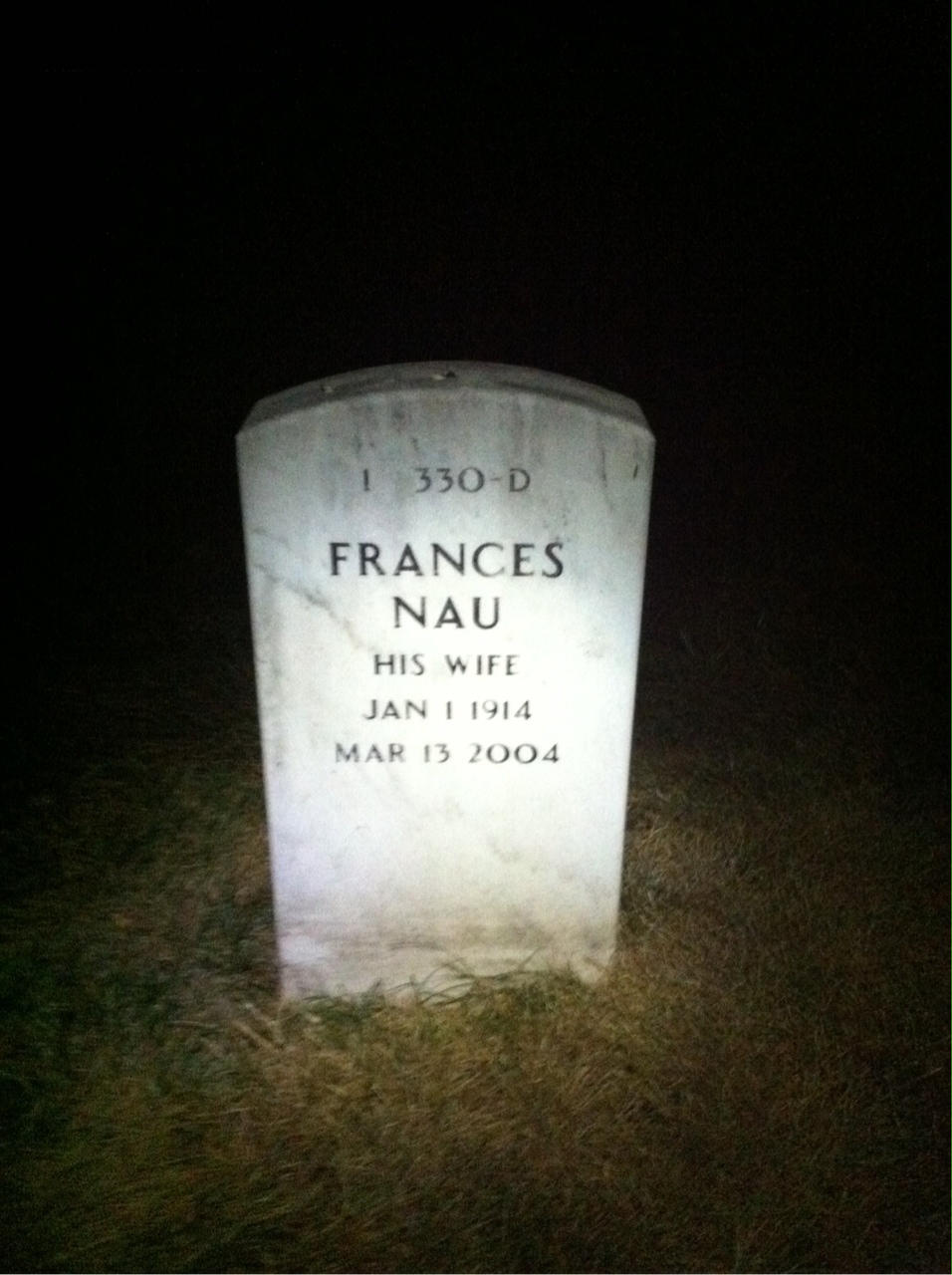 Back of headstone — Richard Reidy