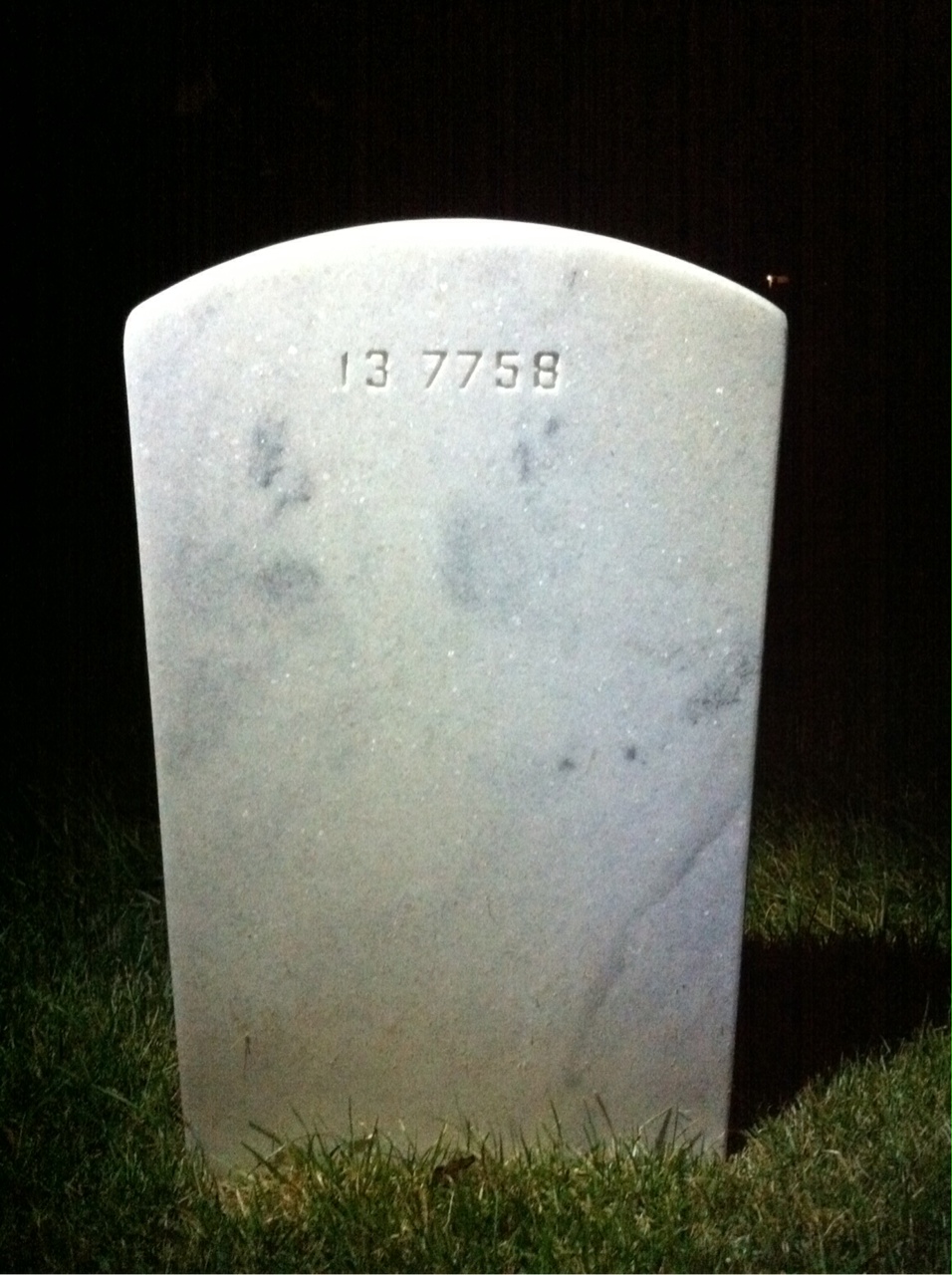 Back of headstone — Allen Atwood