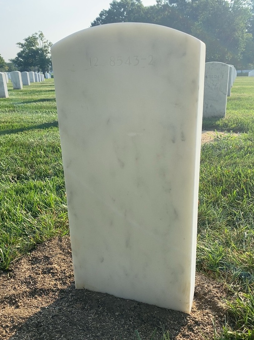 Back of headstone — Malcolm Glenn Simpler