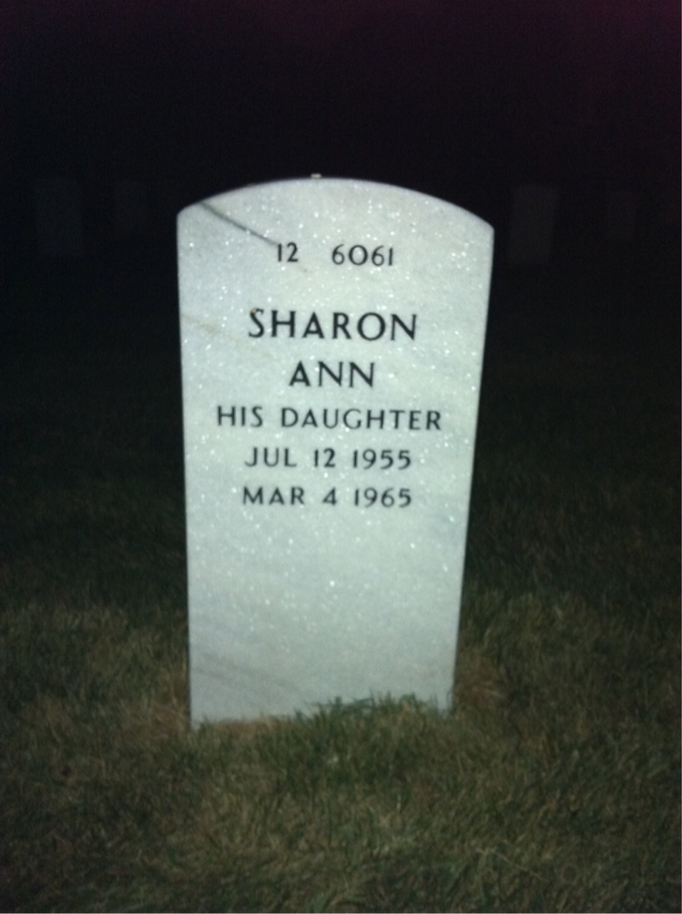 Back of headstone — James Shay