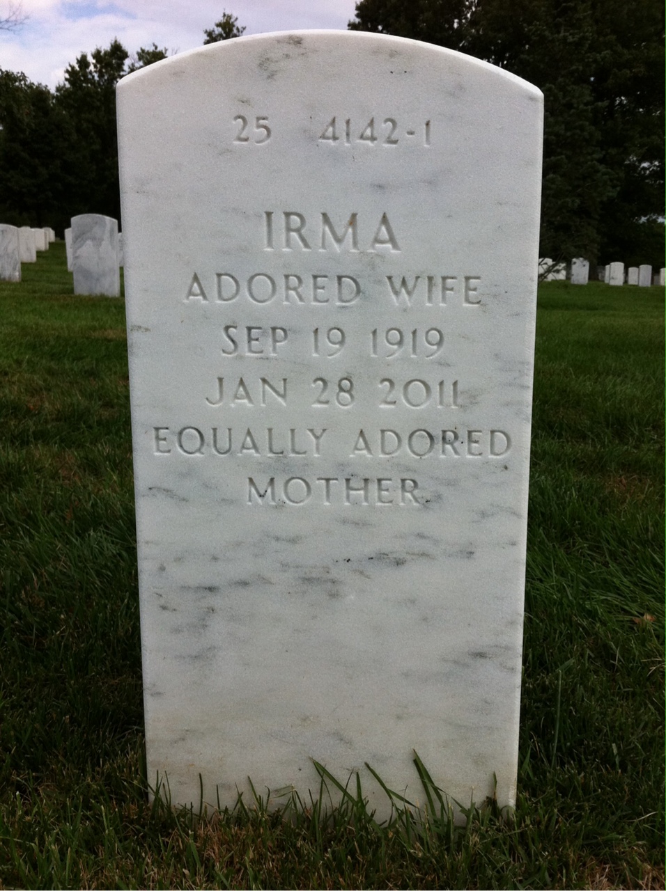 Back of headstone — John Davis
