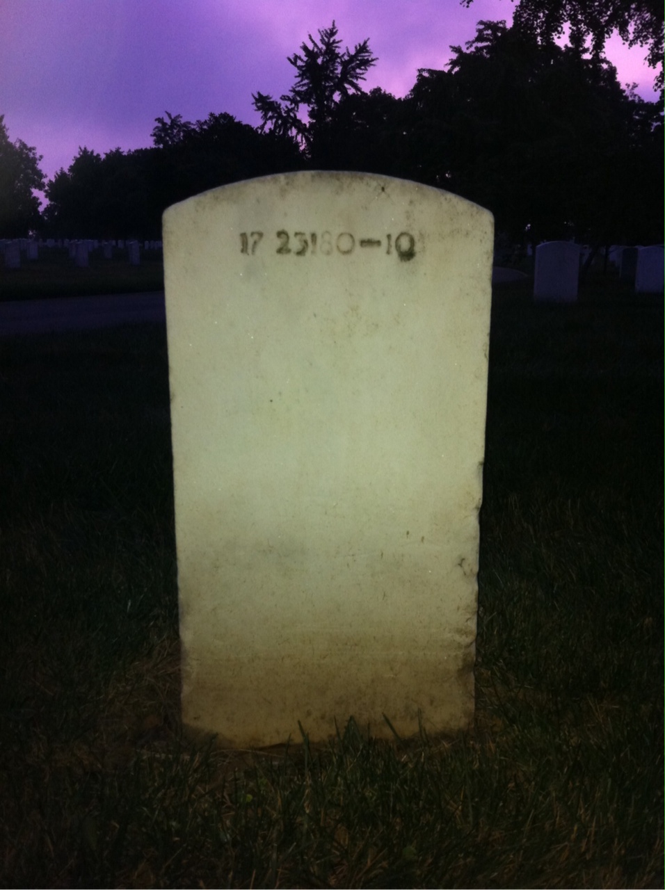 Back of headstone — James Murphy
