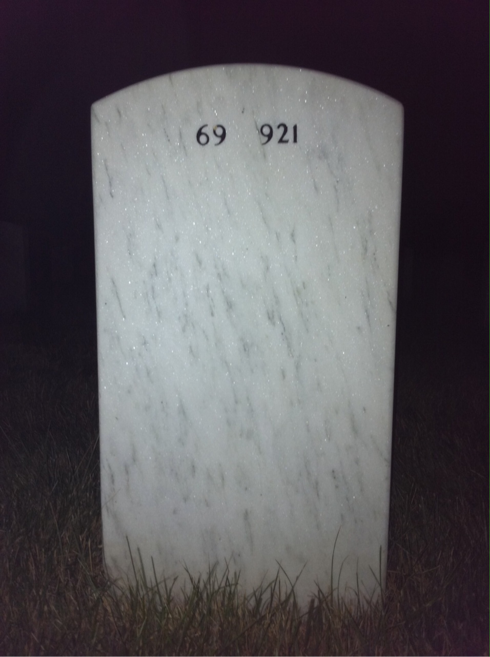 Back of headstone — Robert Mckinney