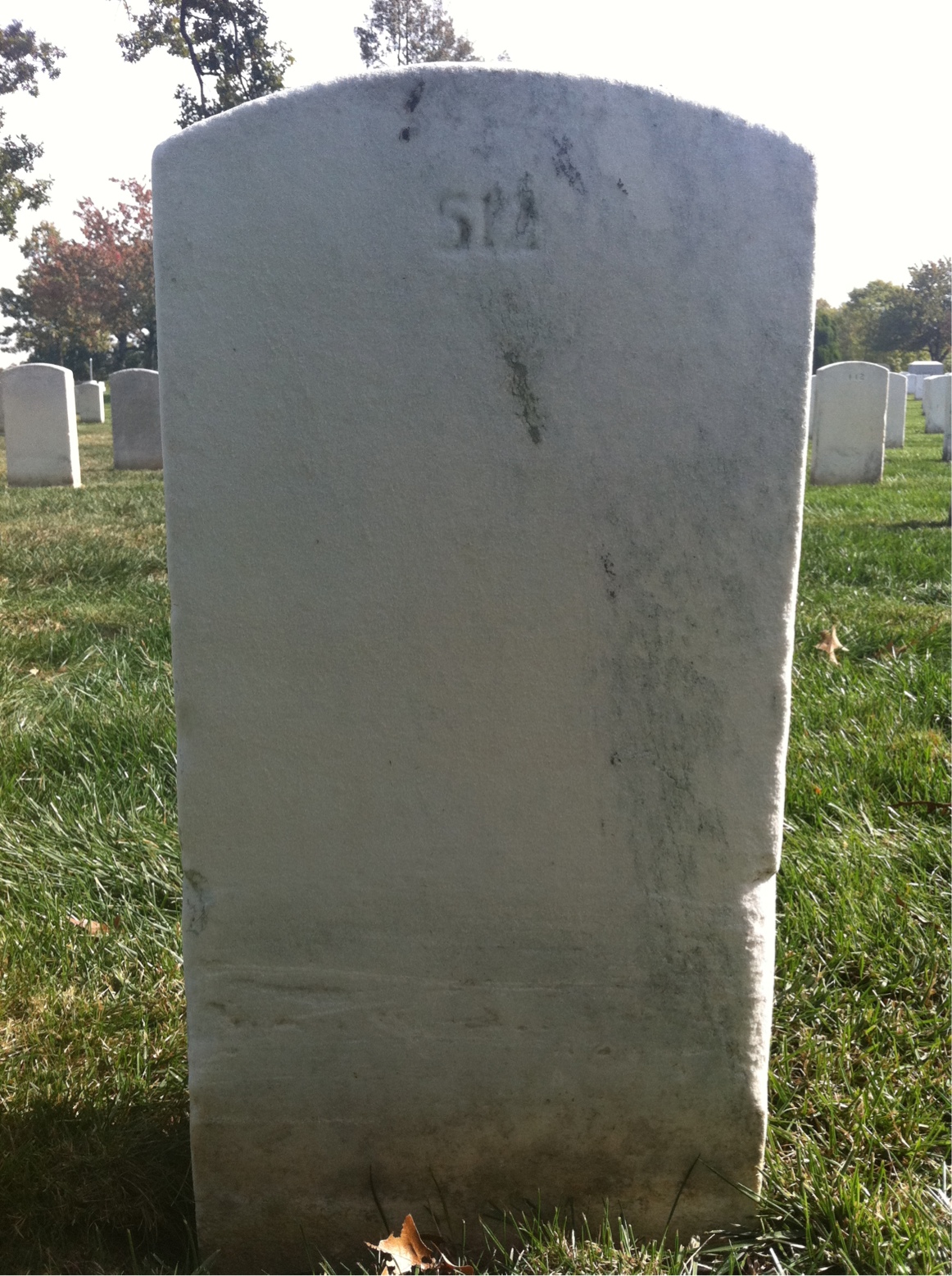 Back of headstone — Raymond Moore