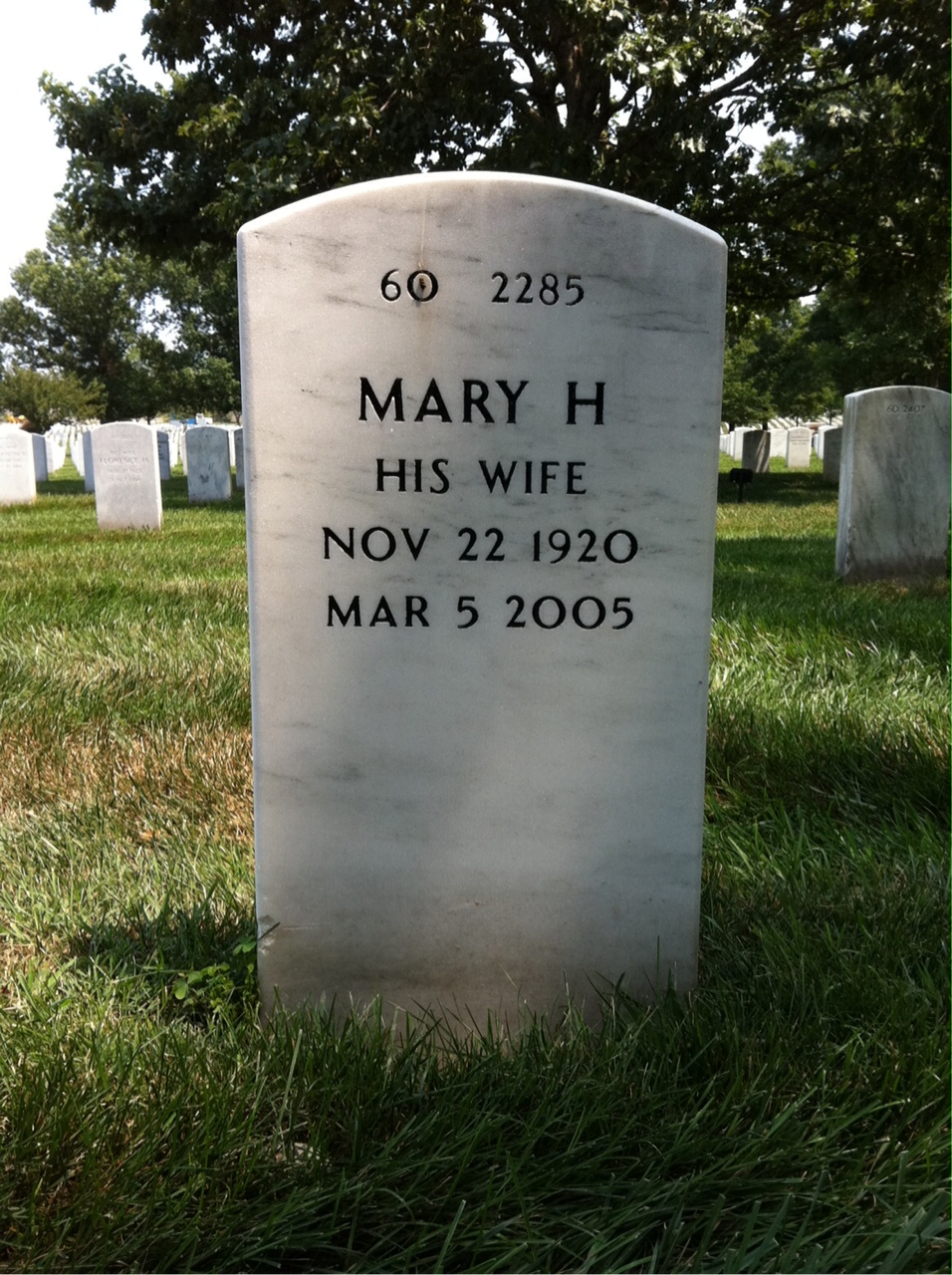 Back of headstone — Julius Dargusch