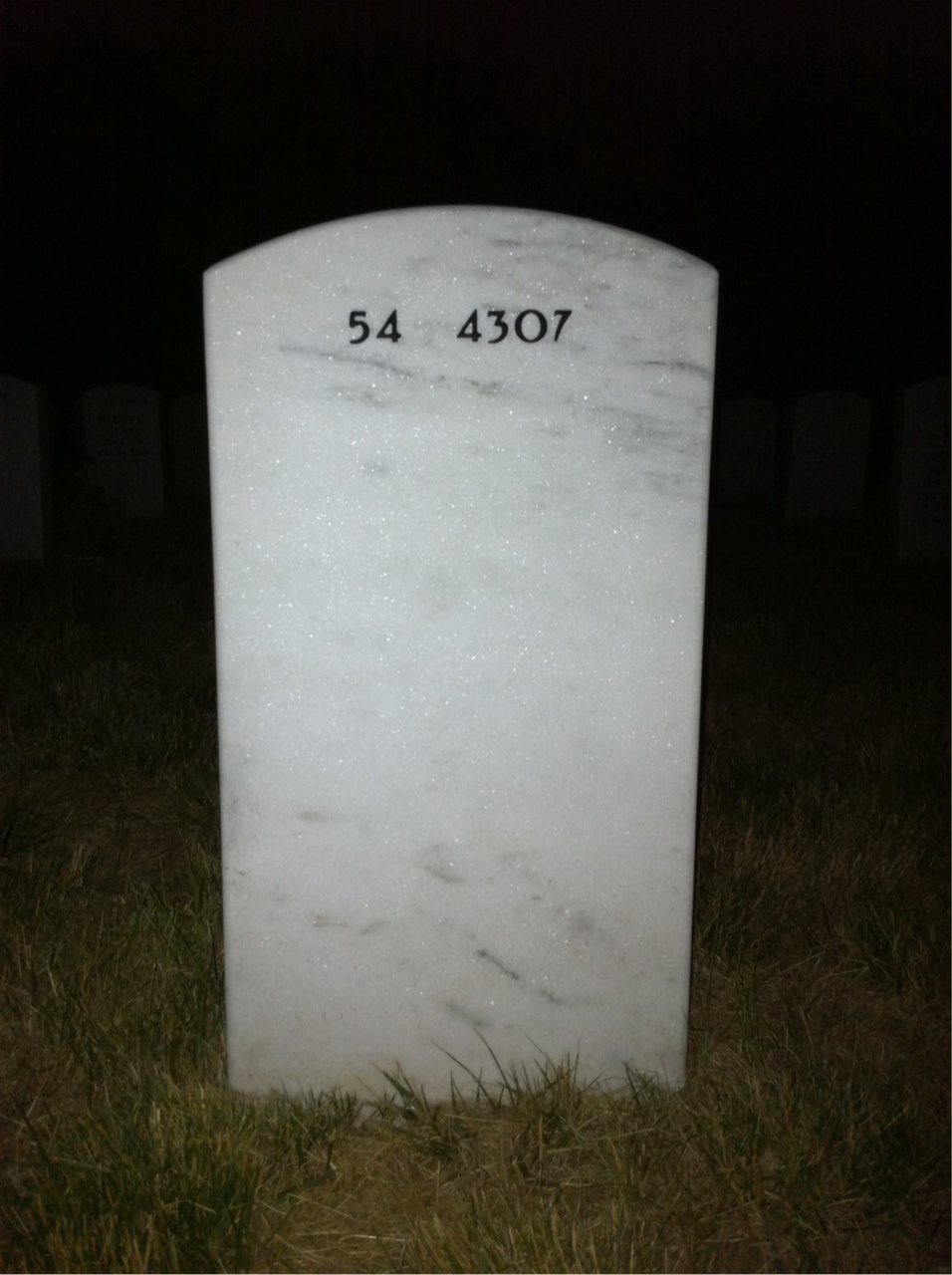 Back of headstone — Millard Browning