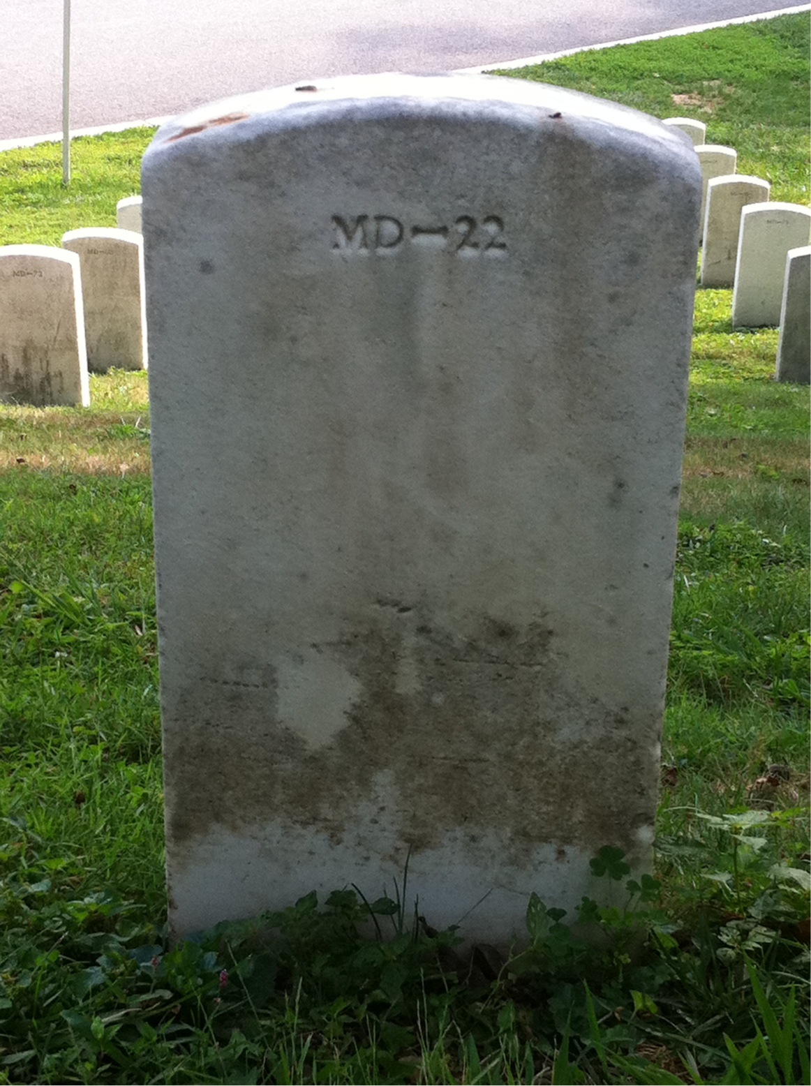 Back of headstone — Charles Ballew