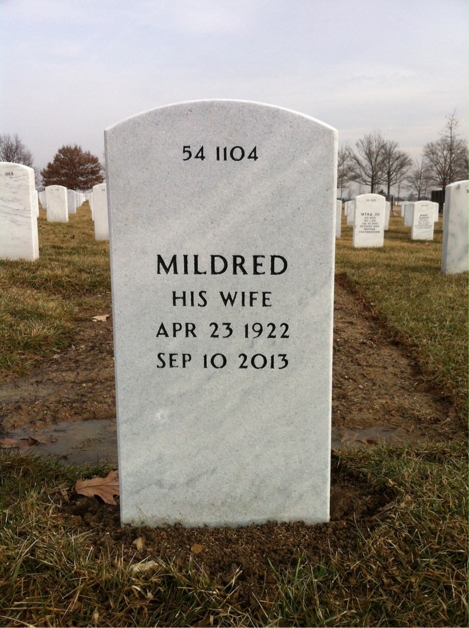Back of headstone — John Holodak